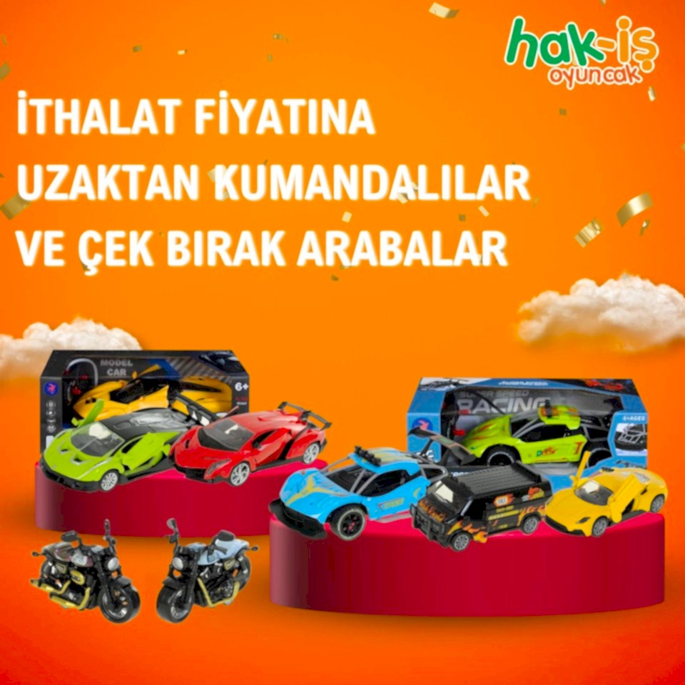 Kaliteli ve Uygun Fiyatlı Uzaktan Kumandalı Oyuncak Arabalar HAK-İŞ Oyuncak'ta Sizi Bekliyor!